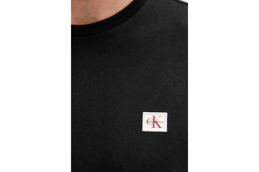 Calvin Klein Cotton Badge Ανδρικό Κοντομάνικο T-Shirt Μαύρο