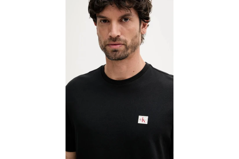Calvin Klein Cotton Badge Ανδρικό Κοντομάνικο T-Shirt Μαύρο