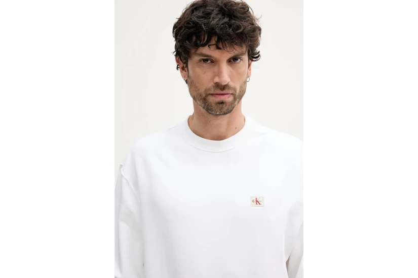 Calvin Klein Ανδρική Μακρυμάνικη Μπλούζα Λευκή