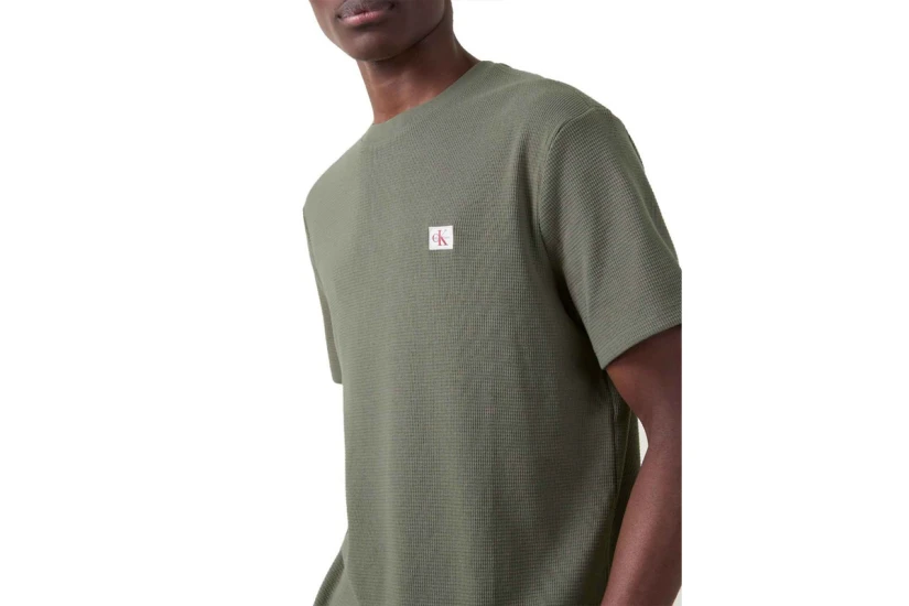 Calvin Klein Classic Waffle Ανδρικό Κοντομάνικο T-Shirt Πράσινο