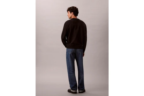 Calvin Klein Terry Monologo Relaxed Μπλούζα Με Λαιμόκοψη Ανδρική (LV04RD242G UB1)