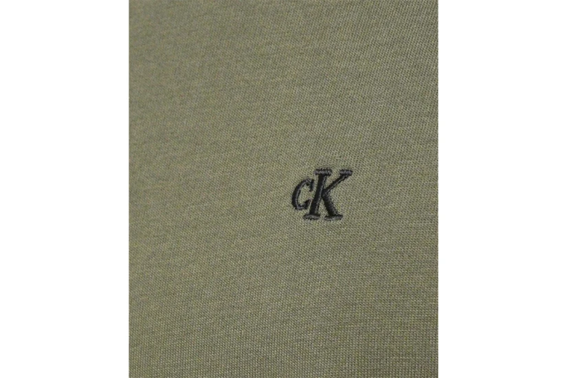 Calvin Klein Monogram Logo Ανδρικό Κοντομάνικο T-Shirt Χακί