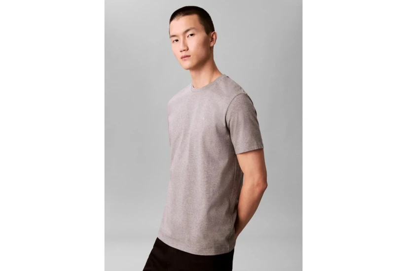 Calvin Klein Monogram Logo Ανδρικό Κοντομάνικο T-Shirt Γκρι