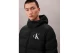 Calvin Klein Monogram Ανδρικό Μπουφάν Puffer με Κουκούλα Μαύρο