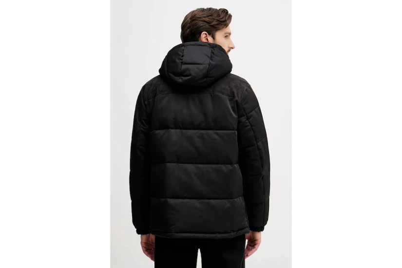 Calvin Klein Corduroy Mix Ανδρικό Μπουφάν Puffer Μαύρο