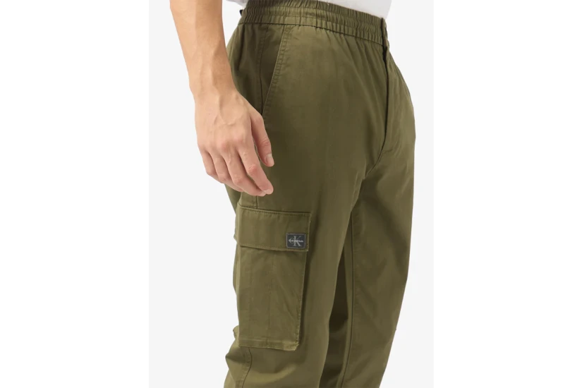 Calvin Klein Skinny Ανδρικό Παντελόνι Cargo Χακί