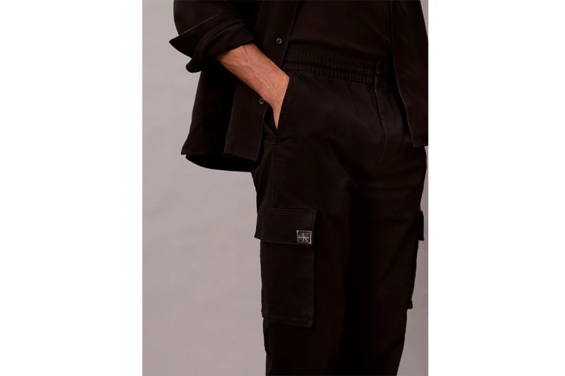 Calvin Klein Skinny Ανδρικό Παντελόνι Cargo Μαύρο