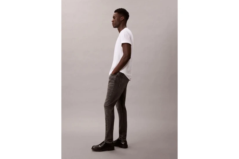 Calvin Klein Slim Tapered Ανδρικό Παντελόνι Τζιν Γκρι