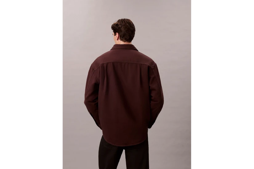 Calvin Klein 90S Ανδρικό Μακρυμάνικο Πουκάμισο Τζιν Καφέ