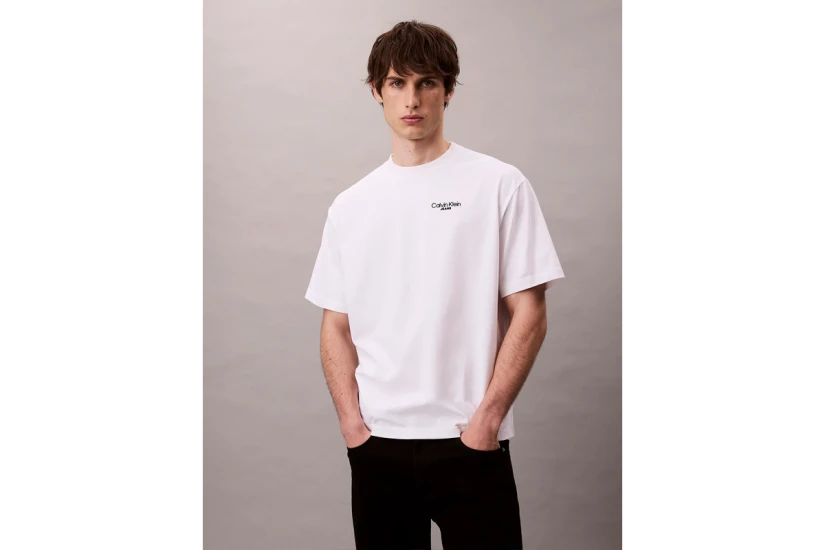Calvin Klein Back Logo Ανδρικό Κοντομάνικο T-Shirt Λευκό