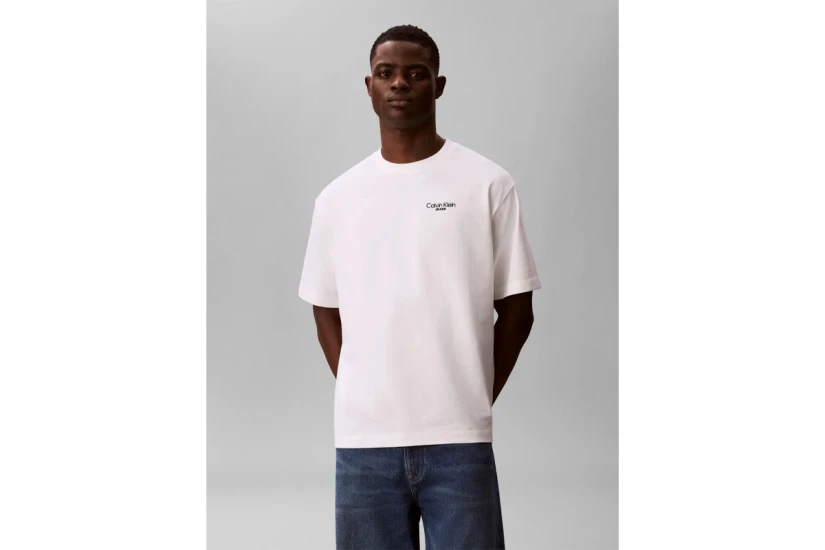 Calvin Klein Back Logo Ανδρικό Κοντομάνικο T-Shirt Λευκό