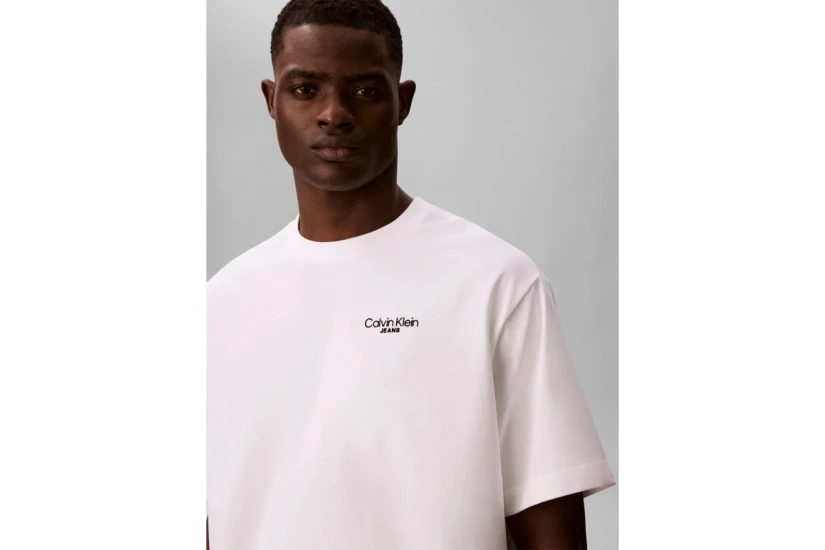 Calvin Klein Back Logo Ανδρικό Κοντομάνικο T-Shirt Λευκό
