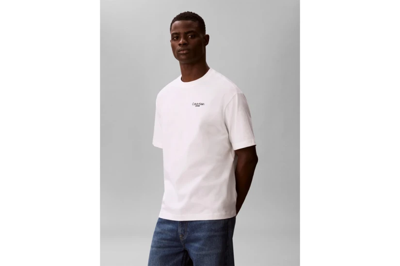 Calvin Klein Back Logo Ανδρικό Κοντομάνικο T-Shirt Λευκό