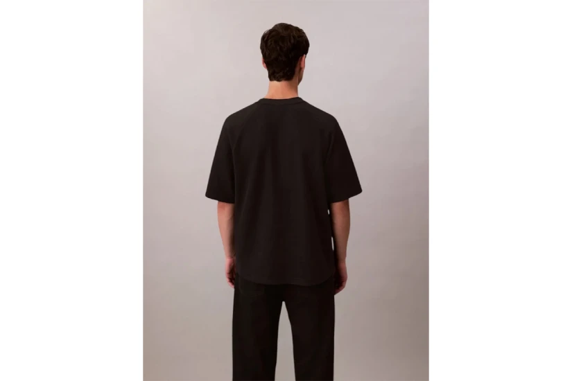 Calvin Klein Rib Cozy Flatback Ανδρικό Κοντομάνικο T-Shirt Μαύρο