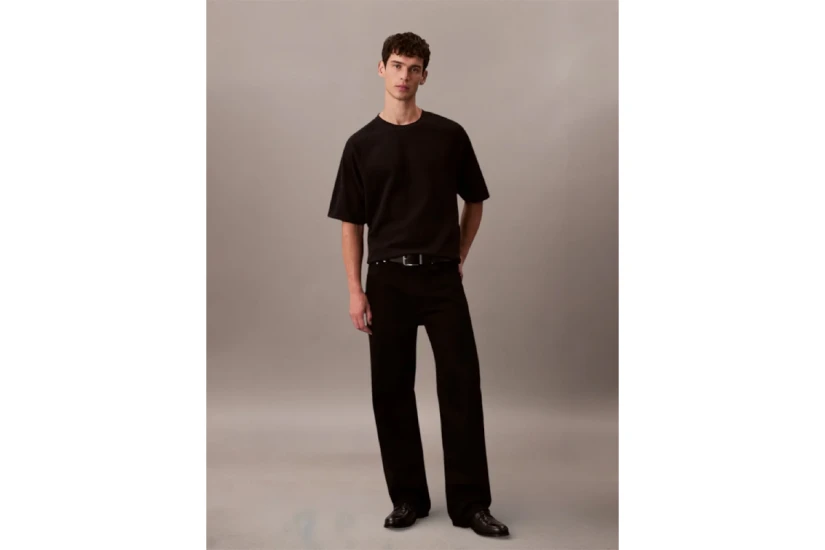 Calvin Klein Rib Cozy Flatback Ανδρικό Κοντομάνικο T-Shirt Μαύρο