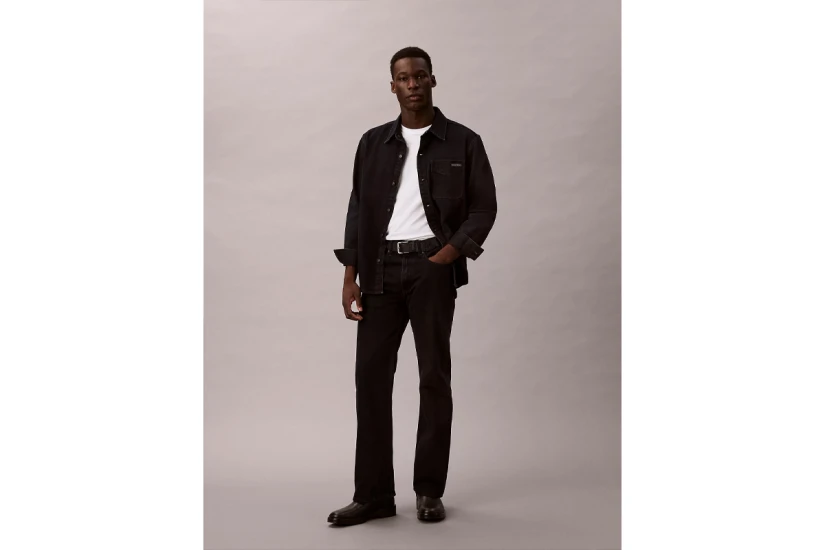 Calvin Klein 90S Denim Ανδρικό Μακρυμάνικο Πουκάμισο Μπλε Σκούρο