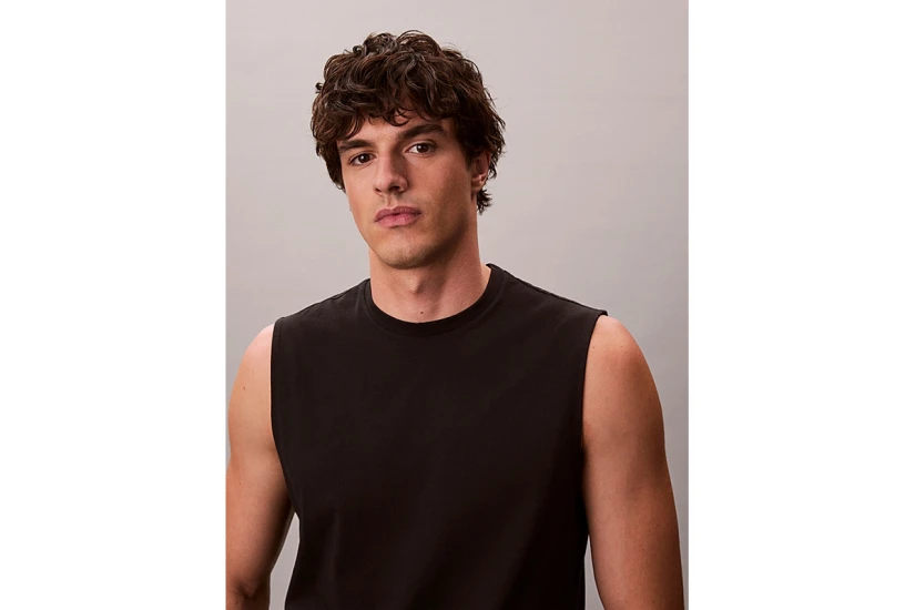 Calvin Klein Cotton Muscle Ανδρική Αμάνικη Μπλούζα Μαύρη