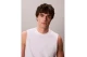 Calvin Klein Cotton Muscle Ανδρική Αμάνικη Μπλούζα Λευκή