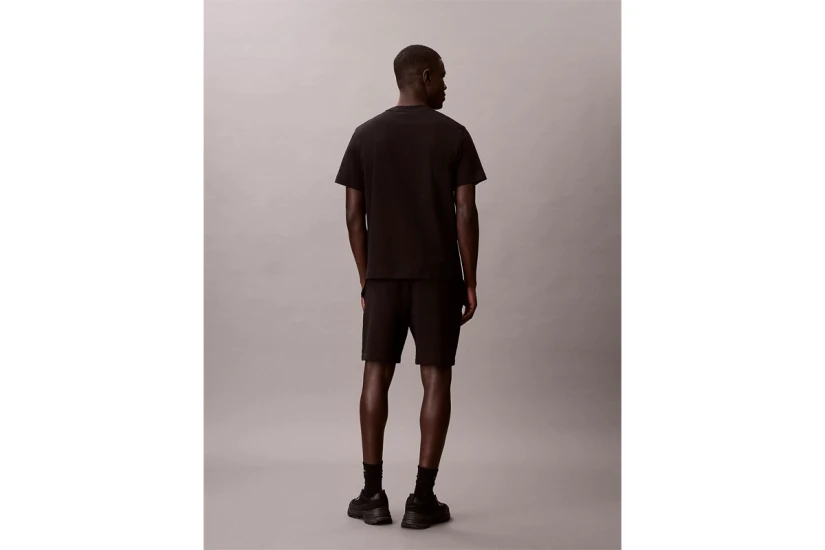 Calvin Klein Cotton Terry Badge Ανδρική Αθλητική Βερμούδα Μαύρη