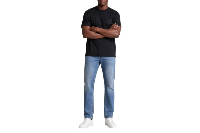 Calvin Klein Relaxed Embossed Logo Ανδρικό Κοντομάνικο T-Shirt Μαύρο