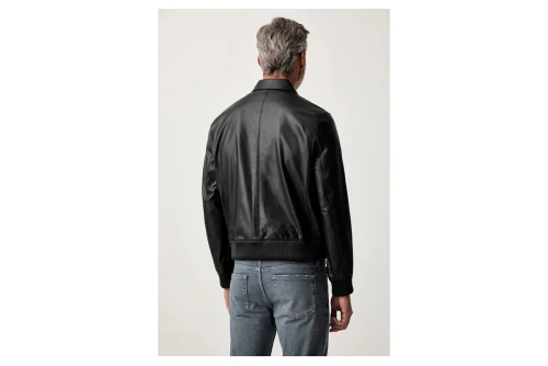 Calvin Klein Faux Leather Μπουφάν Bomber Δερματίνη Ανδρικό (LV04RG406G UB1)