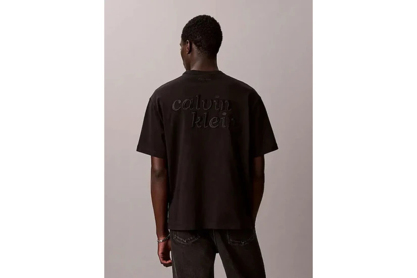 Calvin Klein Relaxed Embossed Logo Ανδρικό Κοντομάνικο T-Shirt Μαύρο