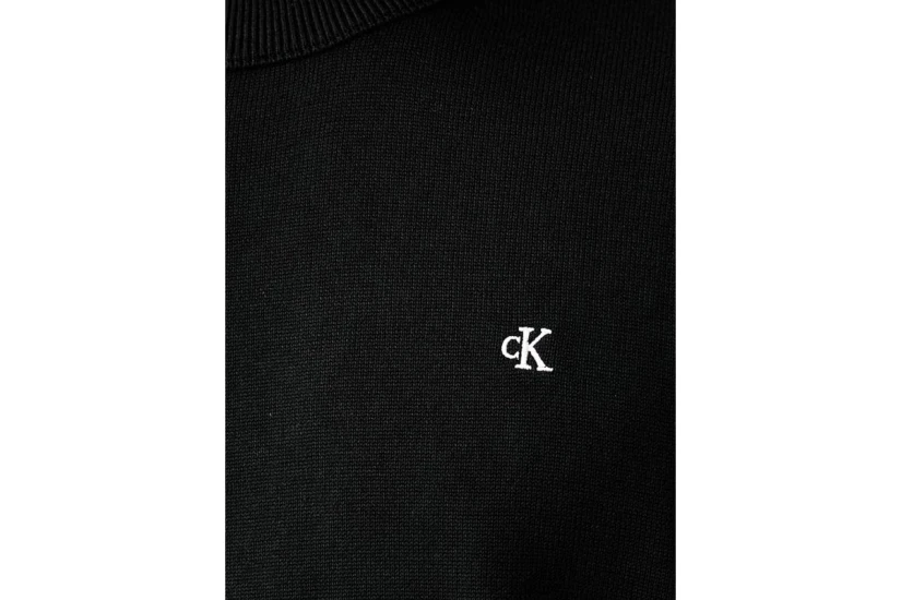 Calvin Klein Classic Cotton Monogram Ανδρική Μακρυμάνικη Μπλούζα Μαύρη