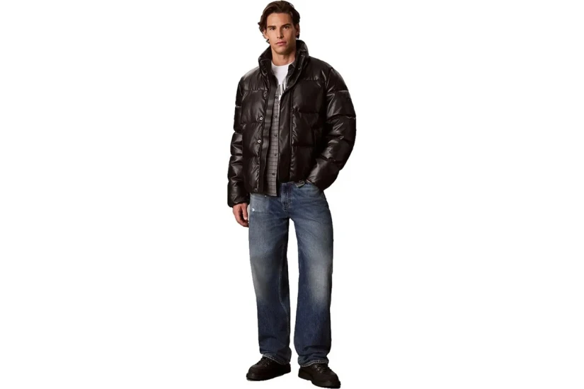 Calvin Klein Μπουφάν Puffer Δερματίνη Ανδρικό (LV04RH530G UB1)