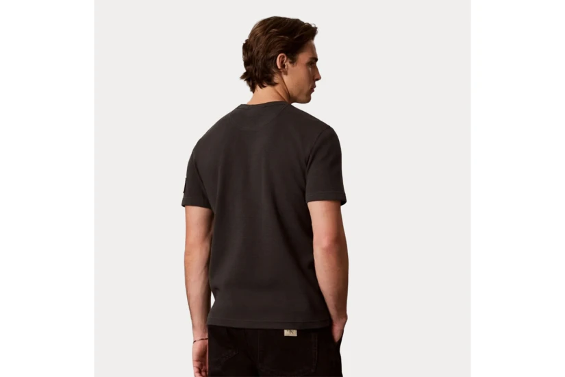 Calvin Klein Monologo Patch Classic Waffle Knit T-Shirt Ανδρικό (LV04RJ208G 8MN)