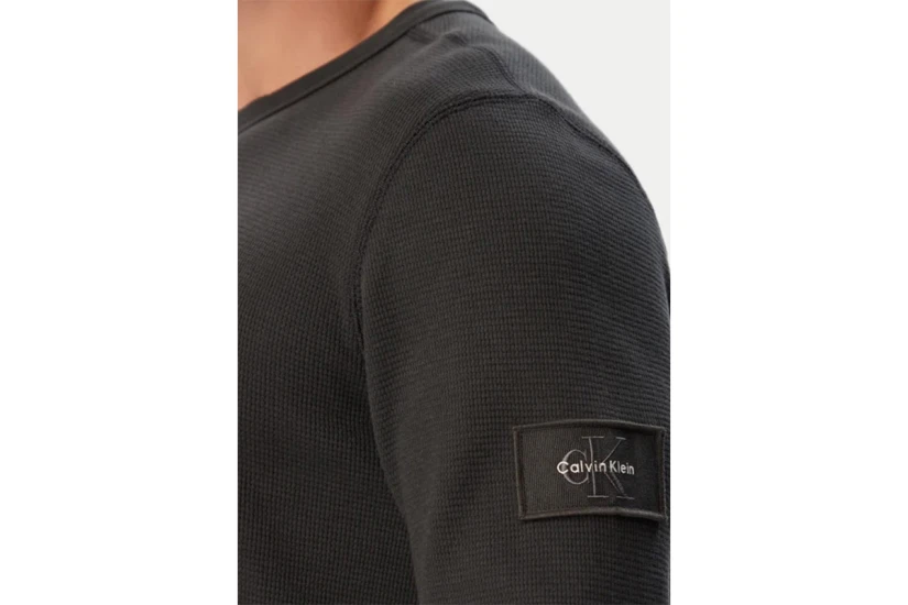 Calvin Klein Ls Waffle Badge Crewnk Tee (LV04RJ209G 8MN)