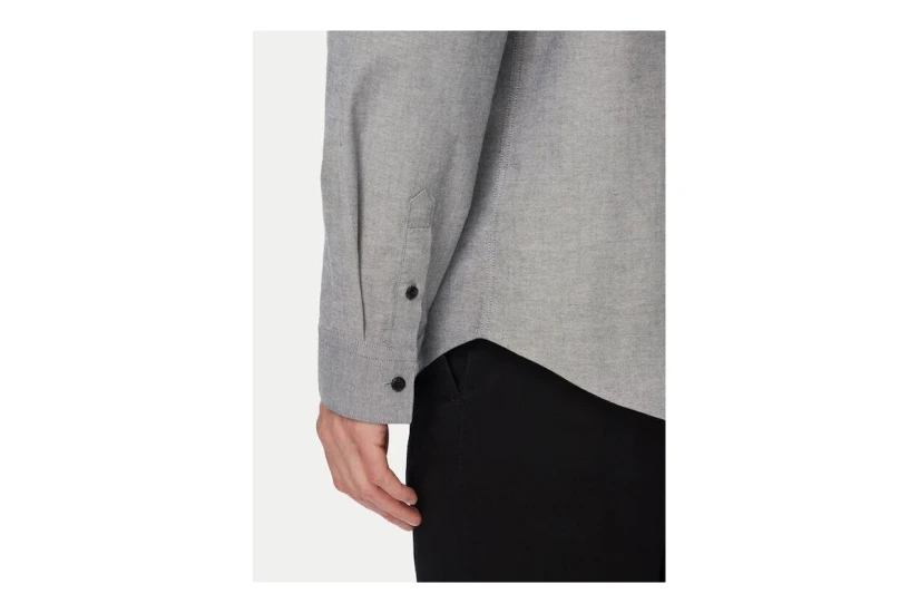 Calvin Klein Solid Classic Oxford Ανδρικό Μακρυμάνικο Πουκάμισο Γκρι