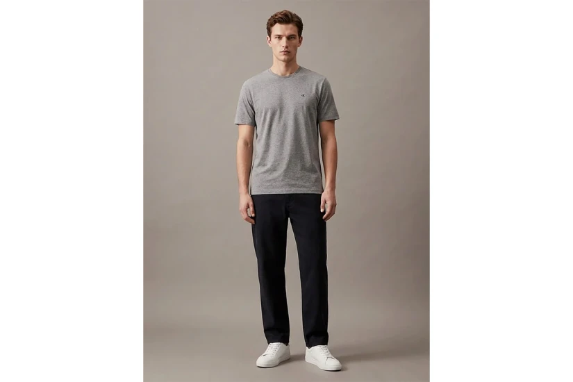 Calvin Klein Classic Monogram Ανδρικό Κοντομάνικο T-Shirt Γκρι