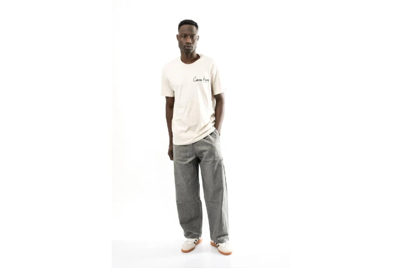 Calvin Klein Ανδρικό Κοντομάνικο T-Shirt Μπεζ