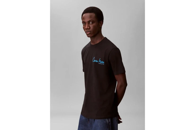 Calvin Klein Ανδρικό Κοντομάνικο T-Shirt Μαύρο