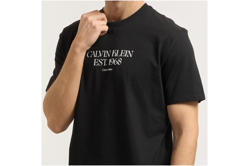 Calvin Klein Ανδρικό Κοντομάνικο T-Shirt Μαύρο
