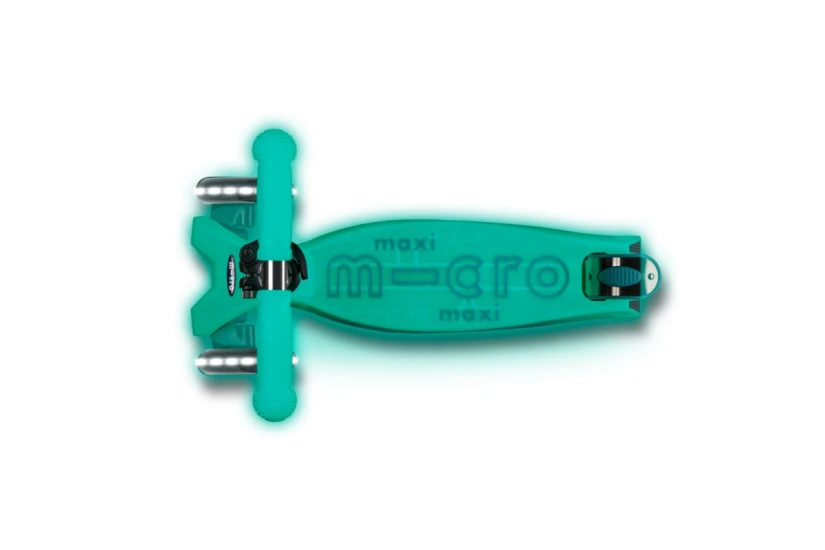 Micro Maxi Deluxe Glow Led Παιδικό Πατίνι Πράσινο