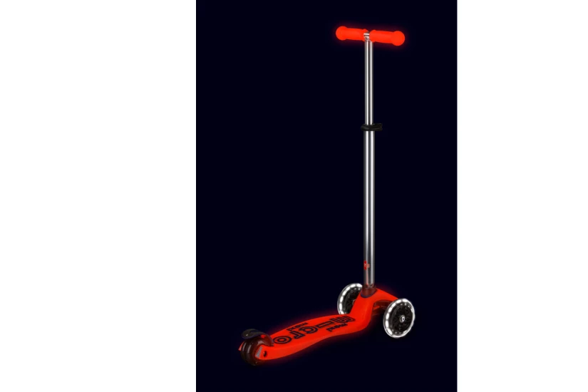 Micro Maxi Deluxe Glow Led Παιδικό Πατίνι Κόκκινο