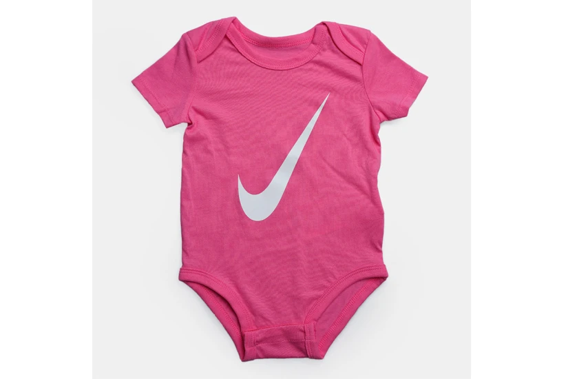 Nike Βρεφικά Κορμάκια Λευκά, Γκρι, Ροζ 3-Τεμάχια