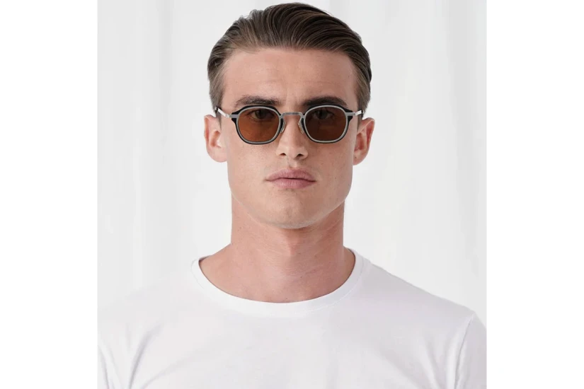 Explicit Poets Morgan Unisex Γυαλιά Ηλίου Μαύρα, Ασημί, Καφέ