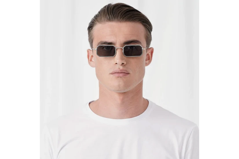 Explicit Poets Murphy Unisex Γυαλιά Ηλίου Ασημί, Γκρι