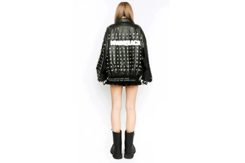 Mwm Μπουφάν Δερματίνη (MW074071021 BLACK)