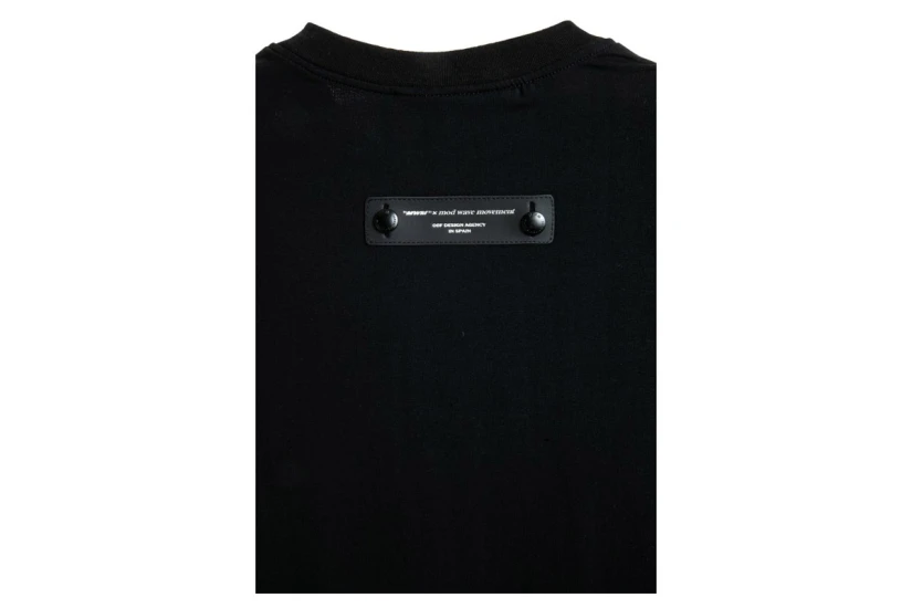 MWM Deconstructed Zip Detail Κοντομάνικο T-Shirt Μαύρο, Ασημί