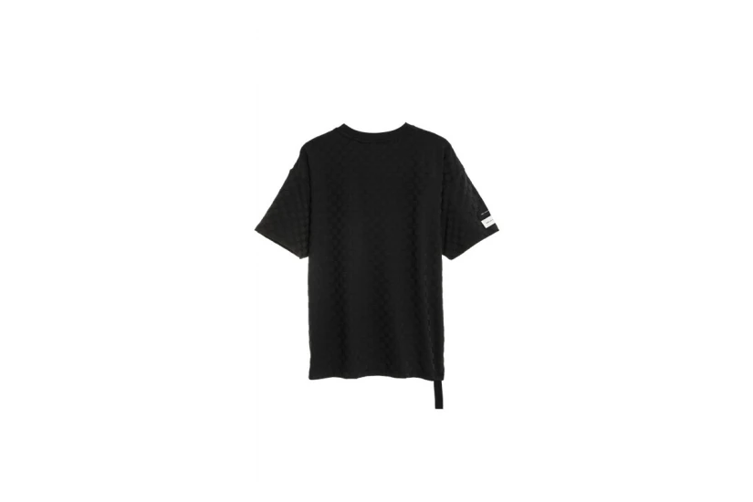 Mwm Square Pattern Soft Fabric Unisex Κοντομάνικο T-Shirt Μαύρο