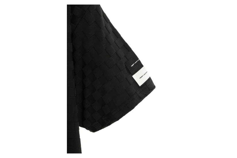 Mwm Square Pattern Soft Fabric Unisex Κοντομάνικο T-Shirt Μαύρο