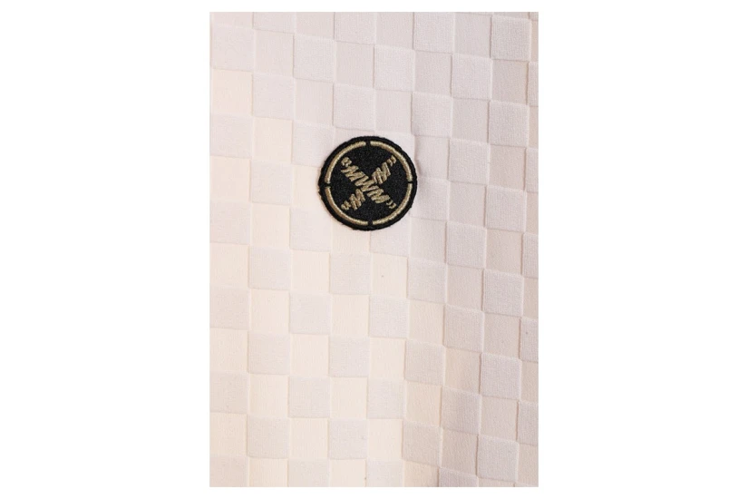 Mwm Square Pattern Soft Fabric Unisex Κοντομάνικο T-Shirt Εκρού