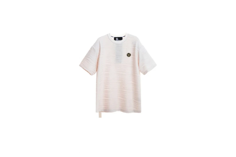 Mwm Pleated Texture Unisex Κοντομάνικο T-Shirt Εκρού