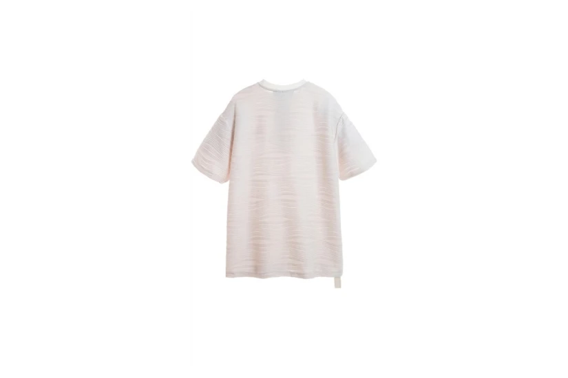 Mwm Pleated Texture Unisex Κοντομάνικο T-Shirt Εκρού
