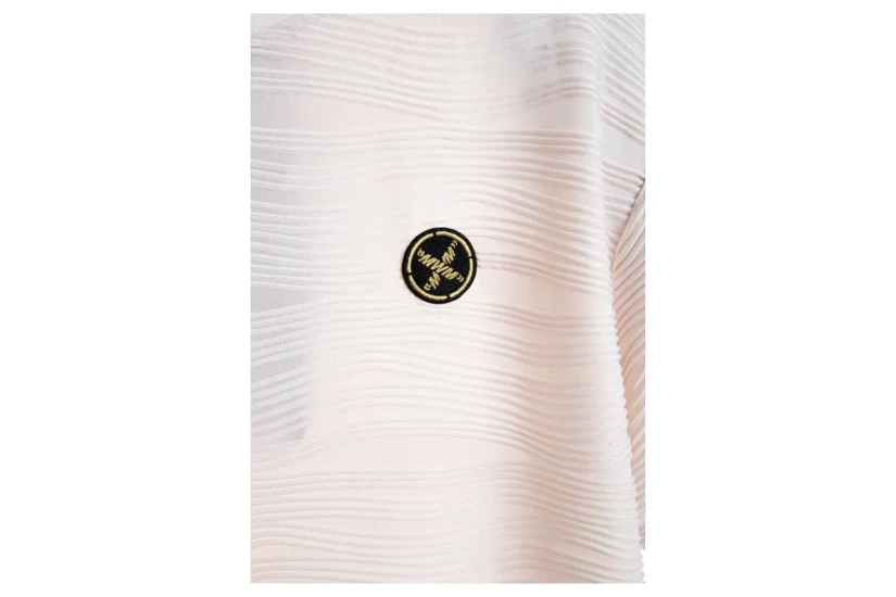 Mwm Pleated Texture Unisex Κοντομάνικο T-Shirt Εκρού