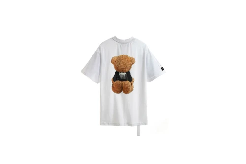 Mwm Teddy Bear Print Oversized T-Shirt (MW092020447 WHITE)
