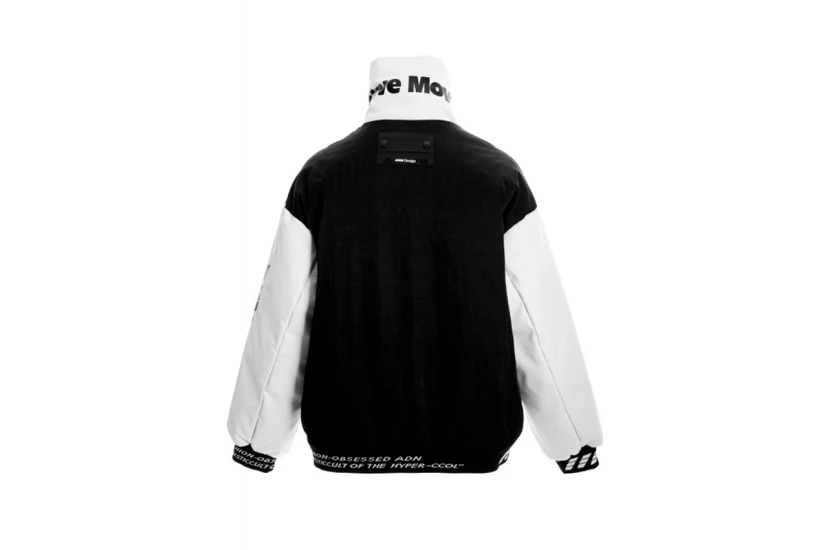 MWM Bicolor Unisex Μπουφάν Bomber Μαύρο, Εκρού